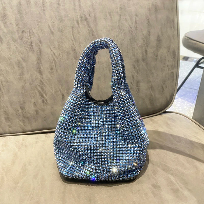 Shiny Crystal Clutch by ShantiRoze Fashion, elegant evening accessory enhancing your formal attire