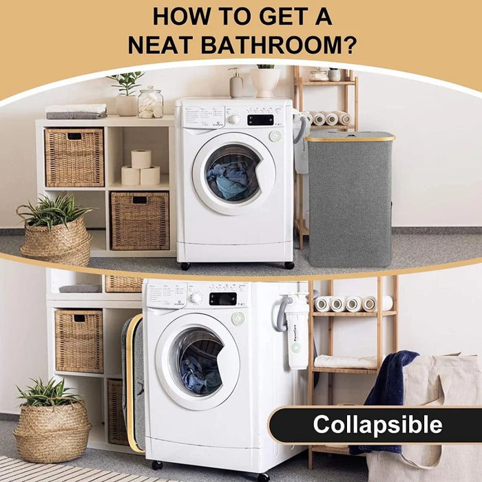 Large 100L Laundry Hamper with Lid
