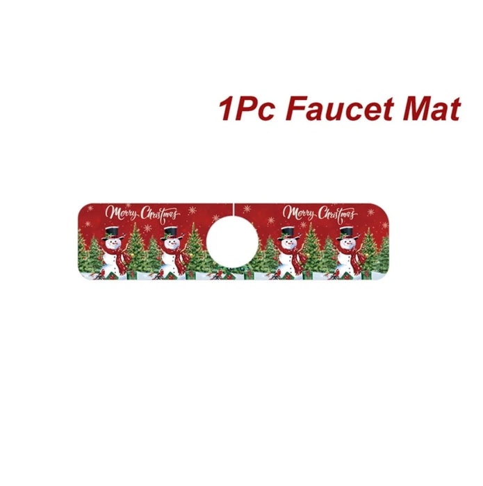 Christmas Sink Faucet Mat