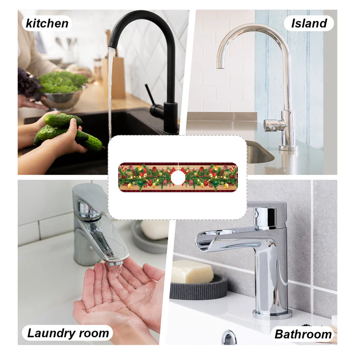 Christmas Sink Faucet Mat