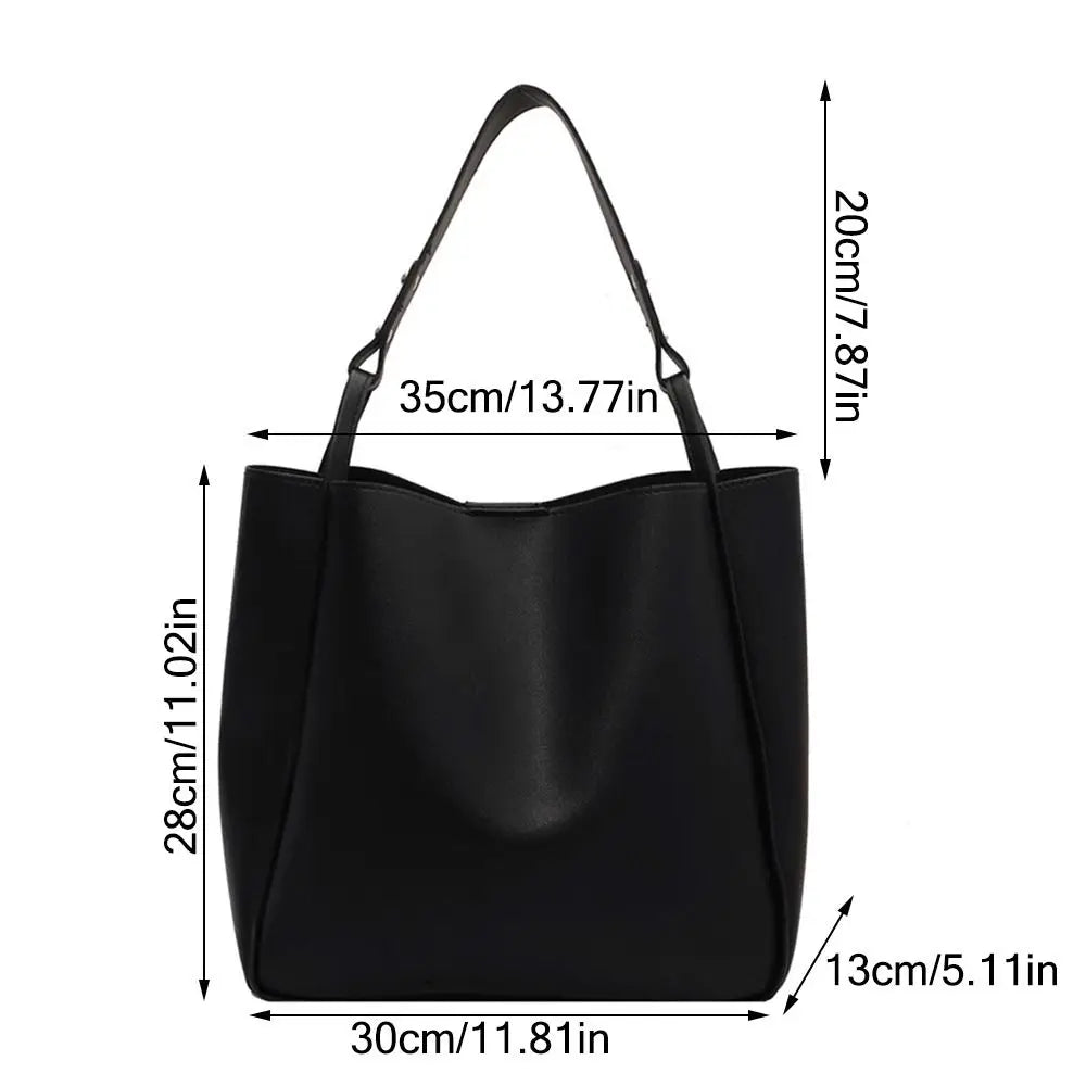 Large Capacity Leather Shoulder Bag