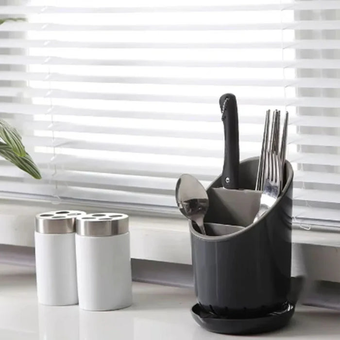 Plastic Cutlery Storage Holder & Drainer