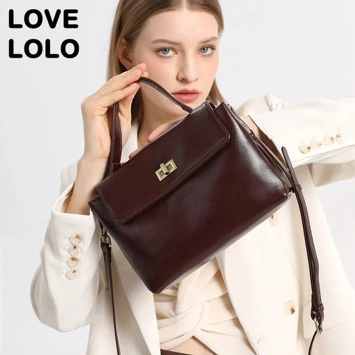 Luxury Designer Tote Bag for Women Genuine Cowhide Leather Large Capacity Crossbody Shoulder Bag Fashion Casual Work Purse