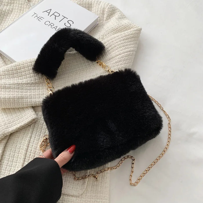 Shanti Roze Plush Handbag