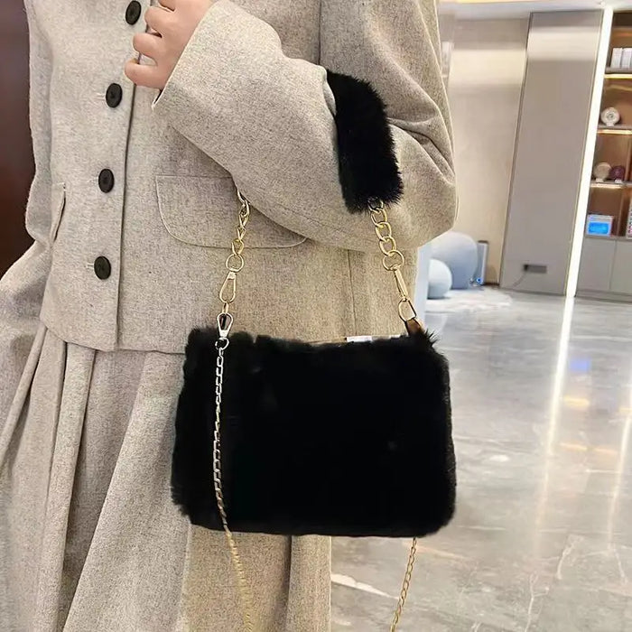 Shanti Roze Plush Handbag