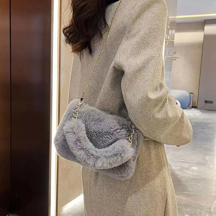 Shanti Roze Plush Handbag