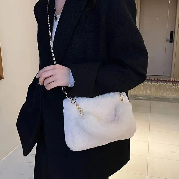 Shanti Roze Plush Handbag