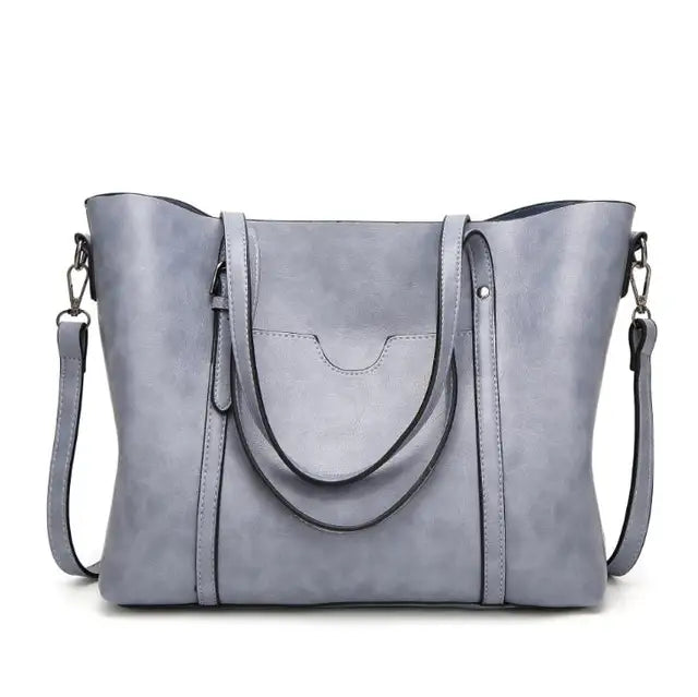 Oil wax Leather Handbag Luxury Hand Bag with Purse Pocket