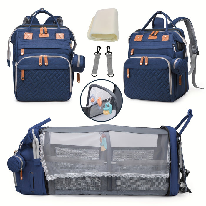Lamroro Diaper Bag Backpack, Baby Diaper Bags, Multifunctional Travel Diaper Backpack for Baby Boy & Girls, with Portable Diaper Pad, Stroller Straps, Pacifier Case, Toy Rack, and Mosquito Net. Baby Registry Search, Newborn E