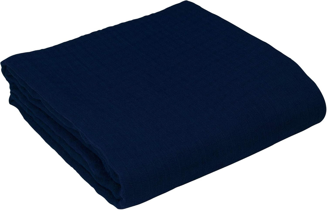 Organic Muslin Baby Boy Girl Unisex Swaddle Blankets 4 Pack Receiving Blankets Solid Teal, Lime, Taupe, Navy