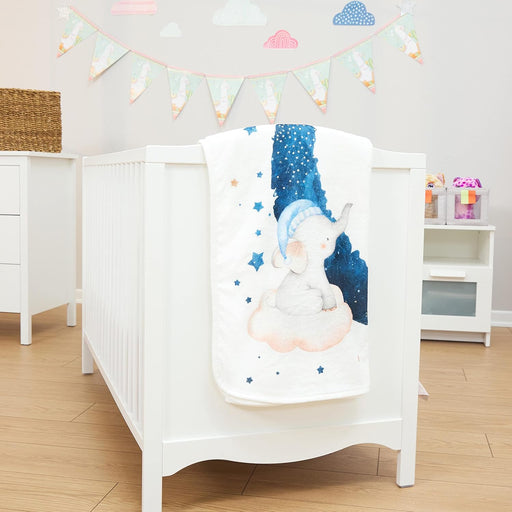 Luka & Lily Baby Milestone Blanket - Ultra Soft Fleece Monthly Milestone Blanket for Baby Girl and Boy - Perfect for Baby'S First Year Growth Chart - Monthly Baby Milestone - Elephant Moon - 60"X40"