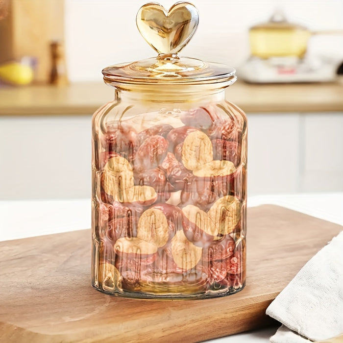 3-Piece Glass Storage Jars Set (650-1400ml)