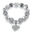 Shanti Silver Crystal Charm Bracelet