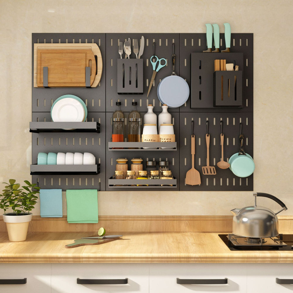 Stainless Steel Wall-Mounted Kitchen Storage Rack