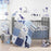 Roar Blue/Gray Dinosaur Musical Baby Crib Mobile