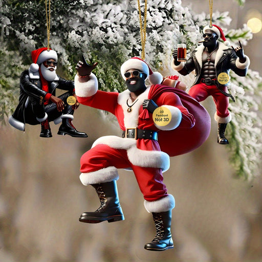 12pcs African American Christmas Ornaments Set.