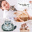 Cat Shaped Drawstring Makeup Bag for Women - Grey Tabby Cat Design Cosmetic Case