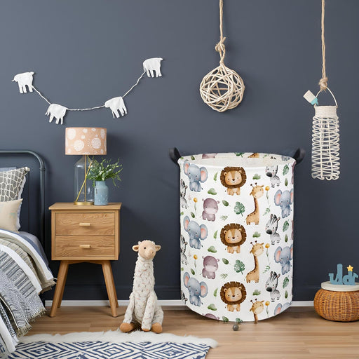 Baby Laundry Hamper Basket Baby Hamper for Nursery Boy and Girl Cute Kids Toys Storage Bin Organizer Animal Room Decor(Animal)