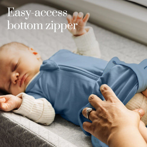 Dream Sleeper with Swaddle, Wearable Unisex Blanket for Newborn – Bedtime Blue