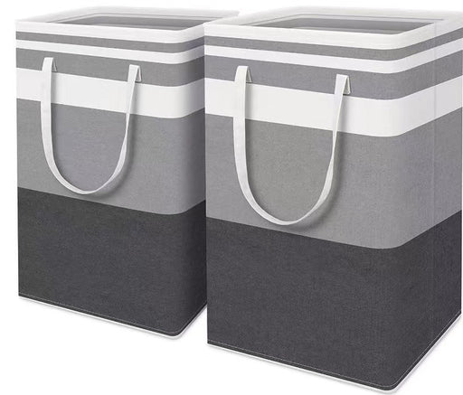 2Pack Large Laundry Basket Waterproof Freestanding Laundry Hamper Collapsible US