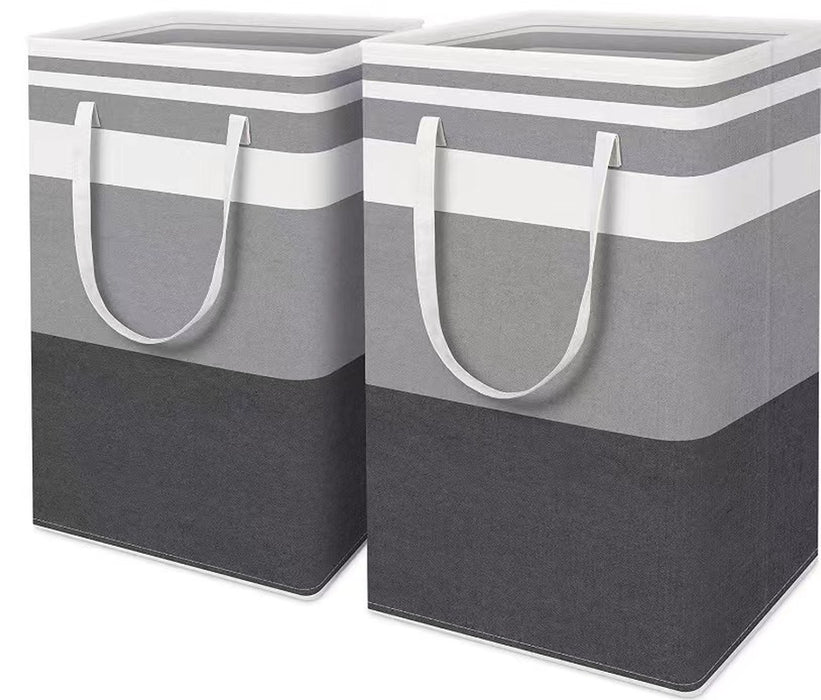 2Pack Large Laundry Basket Waterproof Freestanding Laundry Hamper Collapsible US