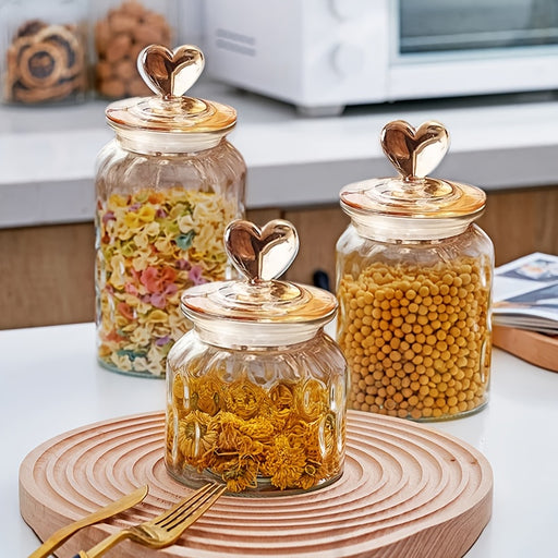 3-Piece Glass Food Storage Jars Set