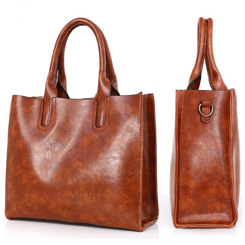 3 Pcs/Set Oil Wax Shanti Leather  Bag