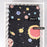 4-Piece Space Theme Crib Bedding Set for Boys, Luxury Nursery Bedding Essential Including 1 Padded Comforter, 1 Crib Skirt and 2 Silky Soft Microfiber Crib Sheets, Standard Size, Black