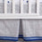 3 Piece Baby Crib Bedding Set, Dinosaur Standard Size Crib Set, Nursery Bedding for Boys, Crib Sheet, Comforter, Crib Skirt, 28" X 52", Blue/Grey