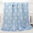 Organic Cotton Patterned Baby Crib Blanket for All Seasons - Warm, Breathable, Super Soft, Thick and Light Weight Quilted Toddler Blanket for Boys and Girls 39''X39'' Large - Blue Snow