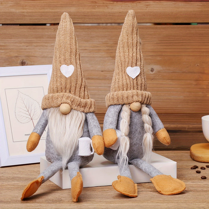 2pcs Fall & Christmas Gnome Home Decor.