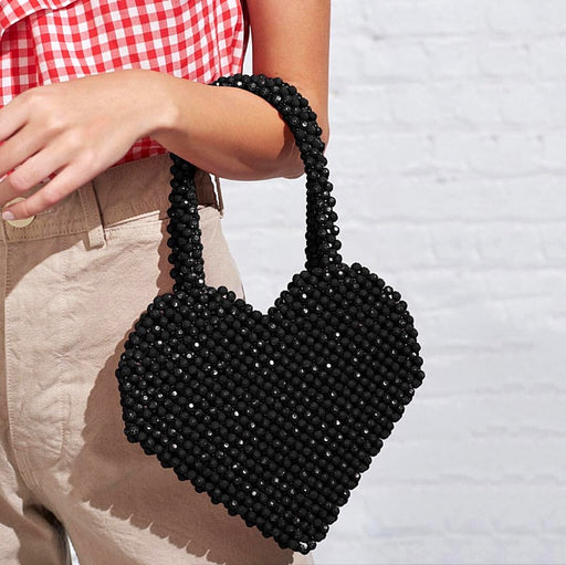 Small Group Fashion Love Handmade Bag Red / black Top-Handle