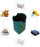 Large Storage Basket with Handles Collapsible Organizer Bin Laundry Hamper for Nursery Clothes Toys, Skateboard Dinosaur