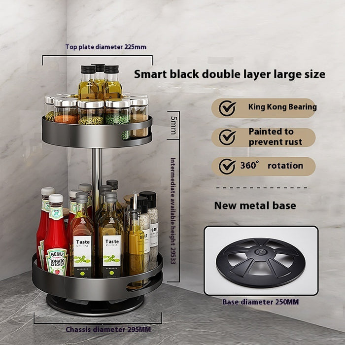 Rotating Double-Layer Seasoning Rack