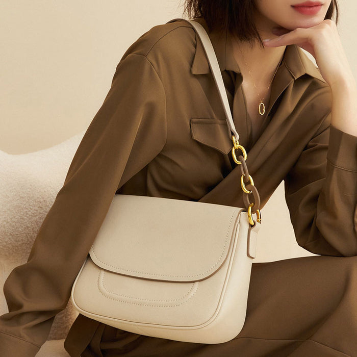 High Quality All-Match Trendy Texture One-Shoulder Messenger Bags Saddle Bag