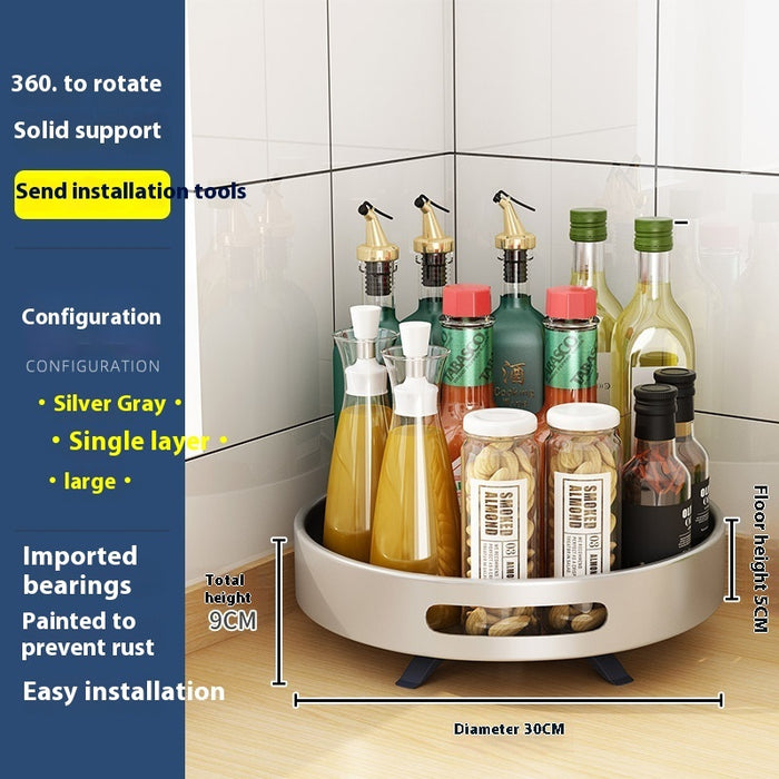 Rotating Double-Layer Seasoning Rack