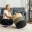 Woven Rope Laundry Hamper Basket, 72L Tall Luandry Basket, Baby Nursery Hamper for Blanket Storage, Clothes Hamper for Laundry in Bedroom-Large-Black & Brown
