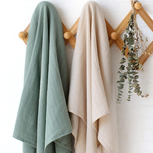 Baby Swaddle Blankets, Muslin Swaddle Blankets Boys Girls Baby Muslin Swaddling Wrap Receiving Blanket Neutral for Newborn, Organic Cotton, Large 47 X 47 Inches, Solid Color, 2 Pack