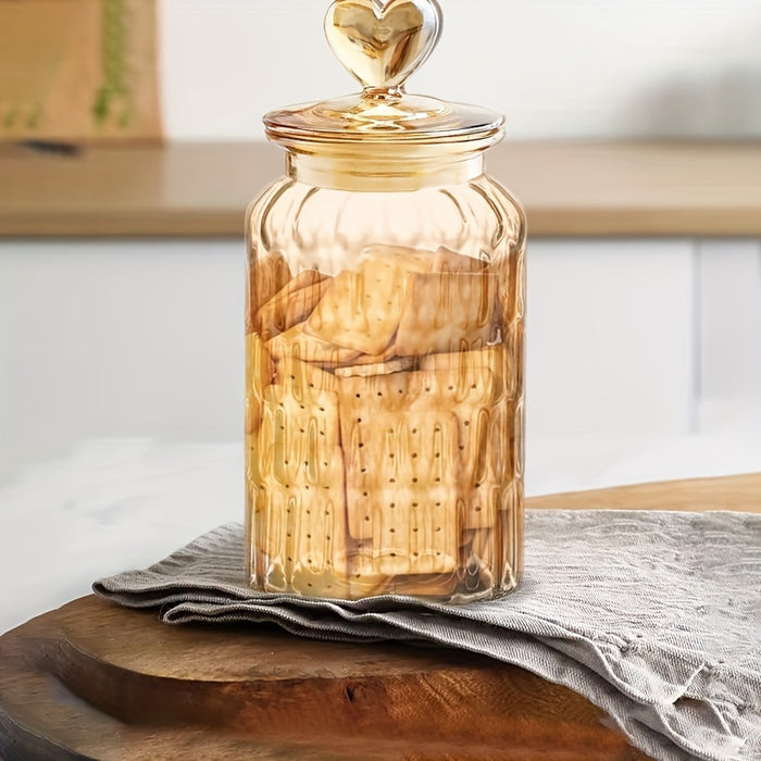 3-Piece Glass Storage Jars Set (650-1400ml)