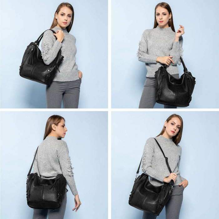 Tote Bag for Women PU Leather Shoulder Bags Fashion Hobo Bags Large Purse and Handbags with Adjustable Shoulder Strap