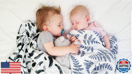 Margaux and May Organic Muslin Swaddle Blankets 2 Pack - GOTS Certified Organ