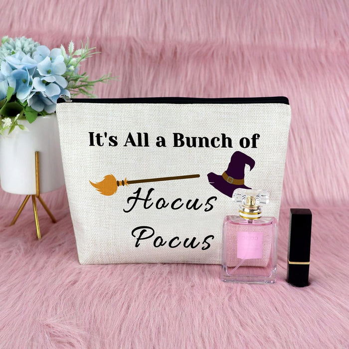 Halloween Makeup Bag for Women Best Friend Birthday Gifts for Friends Cosmetic Bag Funny Halloween Present Ideas Friendship Gifts for Sister Christmas Thanksgiving Presents Travel Cosmetic Pouch