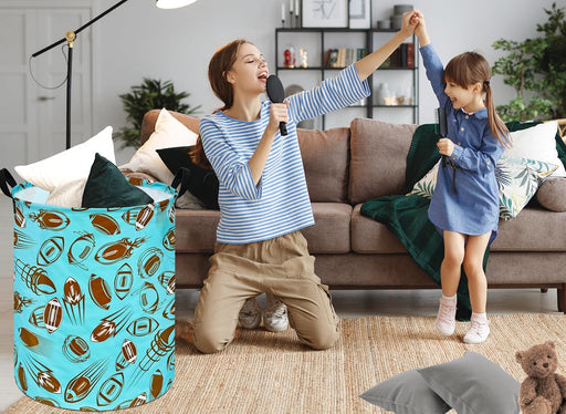 Round Laundry Hamper Storage Basket Laundry Organizer Hamper Storage Bins Clothes and Toys Box Nursery Hamper Gift Basket for Kids with Handles