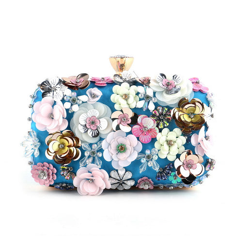 Flower Evening Bag Ladies European and American Banquet Clutch Evening Small Bag
