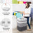 2Pack Large Laundry Basket Waterproof Freestanding Laundry Hamper Collapsible US