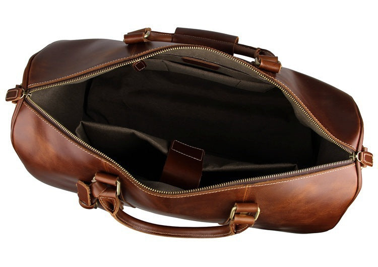 Genuine Cowhide Leather Trolley Bag