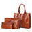 3 Pcs/Set Oil Wax Shanti Leather  Bag