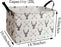 Rectangular Storage Bin Shelf Basket Canvas Fabric Toy Box,Waterproof Coating Nursery Hamper with Handles,Gift Basket for Home,Office,Clothes,Books(Deer)