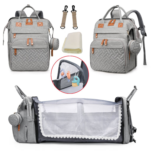 Lamroro Diaper Bag Backpack, Baby Diaper Bags, Multifunctional Travel Diaper Backpack for Baby Boy & Girls, with Portable Diaper Pad, Stroller Straps, Pacifier Case, Toy Rack, and Mosquito Net. Baby Registry Search, Newborn E