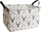 Rectangular Storage Bin Shelf Basket Canvas Fabric Toy Box,Waterproof Coating Nursery Hamper with Handles,Gift Basket for Home,Office,Clothes,Books(Deer)